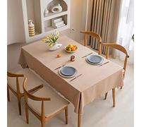 PHLCF Nappe rectangulaire en Coton et Lin 80 x 120 cm, imperméable, Lavable, pour décoration de Table de Cuisine ou de Salle à Manger