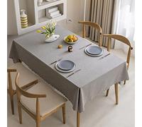 PHLCF Nappe rectangulaire en Coton et Lin 80 x 120 cm, imperméable, Lavable, pour décoration de Table de Cuisine ou de Salle à Manger
