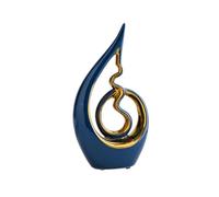 PHLCF Sculpture Abstraite, Statue décorative en céramique, Décoration de Table, Décoration de Salon, Sculptures Modernes, Décoration d'intérieur, Décoration d'étagère, Bleu