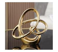 PHLCF Sculpture d'art Abstrait Moderne, décoration de Table, décoration en céramique, Sculptures et Figurines pour Maison, Chambre, Bureau, Appartement, Armoire à vin, étagère, Or A