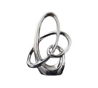 PHLCF Sculpture d'art Abstrait Moderne, décoration de Table, décoration en céramique, Sculptures et Figurines pour Maison, Chambre, Bureau, Appartement, Cave à vin, étagère, Argent B