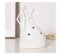 PHLCF Sculpture de Couple, Sculptures déco Modernes, Figurines déco Coeur pour Salon, Chambre, décoration de Bureau, Poison d'amour, céramique, Blanc, Figure