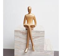 PHLCF Sculpture déco Moderne, Art Abstrait, esthétique, Figurines dorées, Statue déco, pour décoration Salon, Appartement, Bar, Figurine penseur Poison, résine, Figure 01