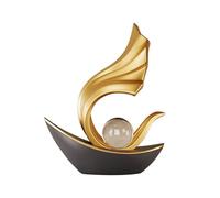 PHLCF Sculpture, Statue de décoration de Bateau, Sculptures d'art Abstrait Moderne, Décoration de Bureau, Décoration d'étagère, Décoration de Salon, Décoration de Chambre, Résine, Noir B