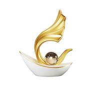 PHLCF Sculpture, Statue de décoration de Bateau, Sculptures d'art Abstrait Moderne, Décoration de Bureau, Décoration d'étagère, Décoration de Salon, Décoration de Chambre, Résine, Blanc B