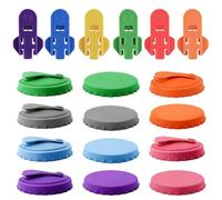 PHMING 12 Pièces Bouchon Canette, avec 6 Couvercle Canette Soda