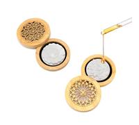 PHMING 2 Pièces Galet Diffuseur Huile Essentielle, avec Aimant Diffuseur D'huiles Essentielles, Forme Ronde Diffuseur de Parfum, avec 2 Pierres Parfumées, pour Salon, Bureau, Chambre