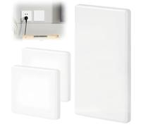 PHMING 3 Pièces Cache Trou Mur Autocollant, Cache-prises Encastrées Blanc | Couvercle Boite Derivation en Plastique ABS, Adapté Aux Prises Inutilisées et Ouvertures Murales