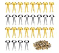 PHMING 300 Pièces Attaches Parisiennes, 8mm Scrapbooking à Tête Ronde pour Papier et Décoration, Idéal pour Projets Créatifs et DIY