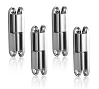 PHMING 4 Pièces Charniere Porte Placard Alliage de Zinc, Charniere Meuble Amovible Argent, Charnière D'armoire, pour La Chambre à Coucher, Le Salon, Les Meubles