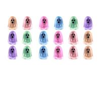 PHMING 60 Pièces Mini Figurines Lumineuses en Résine pour Halloween, 1,9cm | Mini-Figurine Lumineuse en Forme de Fantôme, Mignon Halloween Figurines, pour la Décoration de Jardins et de Fêtes