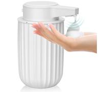 Phneems Distributeur De Savon Automatique - Distributeur De Savon Mousse éLectrique - avec Capteur - 250 ML - Charge USB Automatique - Ipx5 - éTanche - pour Salle De Bain Et Cuisine - Blanc