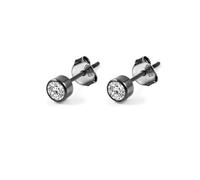 PHNIBIRD Boucle d'oreille Homme Noir en Argent Sterling 925 avec Zircone Hypoallergéniques Boucles d'oreilles Femme Fantaisie Unisex Bijoux Cadeau Anniversaire