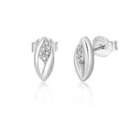 PHNIBIRD Boucles d'oreilles en Poire pour femme petite boucle d'oreille en argent sterling 925 avec Zircone hypoallergéniques