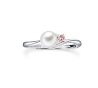 PHNIBIRD Perles Bague femme reglable Morganite Argent sterling 925 Pierre de naissance du mois d'avril (04-Morganite)