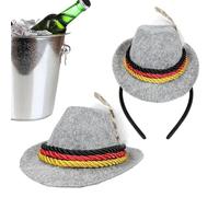 PhnkjGh Bandanas De Tête Oktoberfest Style Bavarois - Accessoire Costume pour Fête de la Bière | Bandeau Ou Couvre Chef Décoratif En Feutre Au Style Rétro Pour Les Adultes Pour Les Fêtes Thématiques D