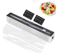 PhnkjGh Distributeur de Film Alimentaire avec Coupeur | Rangement pour Papier Aluminium et Rouleaux Culinaires - Organisateur Gain de Place pour Papier Sulfurisé - Cuisine Maison, Restaurant,