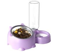 PhnkjGh Ensemble de gamelles pour chat, nourriture et eau pour chat | Bol de nourriture pour chat incliné à 16 degrés avec distributeur d'eau | Plat amovible pour chat, bol d'alimentation pour animaux