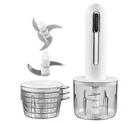 PhnkjGh Hachoir à Ail Électrique | Broyeur à Légumes Rechargeable USB | Hachoir à Ail Portable Multifonction sans Fil pour Hacher, Émincer les Oignons, Traiter les Fruits, Broyer la Viande et Préparer