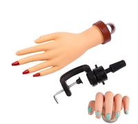 PhnkjGh Main Factice Pour Ongles | Main De Manucure Avec Support De Présentation - Outil De Manucure Mannequin Réaliste Pour Artistes De Salon De Beauté Enseignant Les