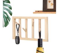 PhnkjGh Porte-Manteau Mural,Patère Rustique Gain De Place - Porte-Manteau Mural en Bois,Pour Serviettes, Sacs, Chapeaux, Clés, Entrée, Salon, Chambre, Maison, Bureau, Stockage, Ferme,