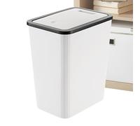PhnkjGh Poubelle Avec Couvercle | Bac À Déchets | 13L Poubelle De Recyclage Étroite Décorative Avec Couvercle À Pression Pour Intérieur Maison Salle De Bains Cuisine Et Salon