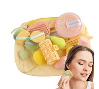 PhnkjGh Set d'Outils de Maquillage Complet,Kit de Maquillage avec Houppette à Poudre et Accessoires 24 Pièces - Organisateur de Cosmétiques pour Voyage - Idéal pour Femme Fille Mère