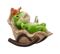 PhnkjGh Statues Ornementales de Grenouille pour Le Jardin d'Extérieur, Sculpture Animale Décoration Printemps, Décor de Jardin et Ornement Animalier pour Patio, Pelouse et Cour