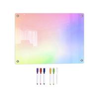 PhnkjGh Tableau effaçable à sec pour réfrigérateur,tableau effaçable à sec transparent - Tableau de notes magnétique en acrylique coloré clair pour réfrigérateur,Tableau de notes effaçable pour