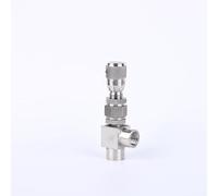 PHNOITPQ Raccord de Tuyau en Acier Inoxydable 304 à Filetage Femelle NPT, Adaptateur de contrôle d'aiguille d'arrêt Haute Pression(Elbow,BSPT1I2)