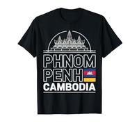 Phnom Penh Cambodge Scenic Arch Souvenir de Voyage T-Shirt