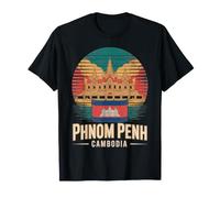 Phnom Penh Cambodge Vivid Scene Souvenir de Voyage T-Shirt