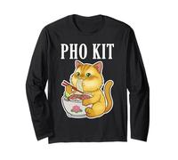 Pho Kit Chat Funny Nouilles Vietnamiennes Soupe Food Lover Manche Longue