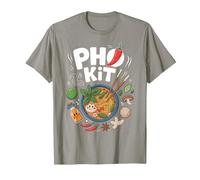 Pho Kit Recette de Soupe de Nouilles Ramen Asiatique T-Shirt, Homme, Ardoise, XL