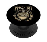 Pho Kit Vietnamien Funny Noodle Soup Asian Food Ramen Lover PopSockets PopGrip Adhésif