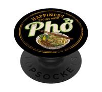 Pho Soupe Rétro Street Food Vintage Gourmet Vietnam Souvenir PopSockets PopGrip Adhésif