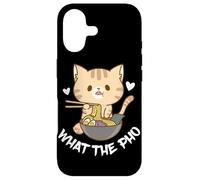 Pho What The Pho Cute Cat Vietnamese Food Pho Soupe Ramen Coque pour iPhone 17