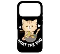 Pho What The Pho Cute Cat Vietnamese Food Pho Soupe Ramen Coque pour iPhone 17 Pro