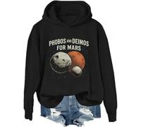Phobos And Deimos For Mars Sweat à capuche 30 Seconds To Mars Space Tourism Mars Phobos et Deimos Chemise, Noir , XL
