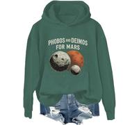 Phobos And Deimos For Mars Sweat à capuche 30 Seconds To Mars Space Tourism Mars Phobos et Deimos Chemise, Vert, S