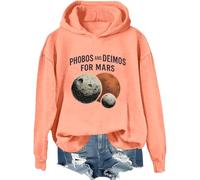 Phobos And Deimos For Mars Sweat à capuche 30 Seconds To Mars Space Tourism Mars Phobos et Deimos Chemise, Hami Orange, L