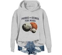 Phobos And Deimos For Mars Sweat à capuche 30 Seconds To Mars Space Tourism Mars Phobos et Deimos Chemise, gris, L
