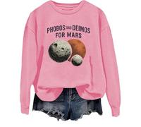 Phobos and Deimos for Mars Sweatshirt 30 Seconds to Mars Shirt Space Tourism Mars Phobos et Deimos Tops, rose, S