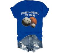 Phobos and Deimos for Mars T-shirt 30 Seconds to Mars Space Tourism Mars Phobos et Deimos Tops, bleu marine, XL