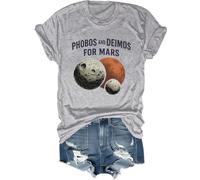 Phobos and Deimos for Mars T-shirt 30 Seconds to Mars Space Tourism Mars Phobos et Deimos Tops, gris, 3XL