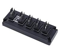 Phobya 1011223 Diviseur de câbles Noir séparateur ou commutateur de câbles - Séparateurs ou commutateurs de câbles (Diviseur de câbles, Noir, 1 x 4-pin PWM, 4 x 4-pin PWM)