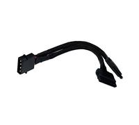 Phobya Adaptateur Alim Molex vers 2X SATA - 1M4(p)/2F(SATA) 15cm - Noir Câbles SATA Câbles