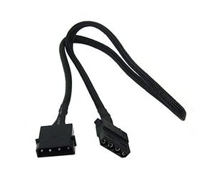 Phobya - Extension d'alimentation Molex - 1F(4p)/1M(4p) - 60cm - Noir