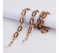 PHOEJIX Ambre Acrylique Bouton chaîne Lunettes Lunettes chaîne Femmes Anti-Perte Masque Suspendu Lunettes de Soleil lanières Tenir Cordon Sangle Corde Collier