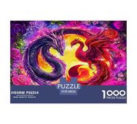 Phoenix and Dragon Puzzles 1000 Pièces pour Adultes Et Enfants Animal Jeu Éducatif Jouets Défi 1000 Pieces Décoration De La Maison - Décoration Murale Cadeaux Cadeaux De Voyage 38x26cm/1000pcs